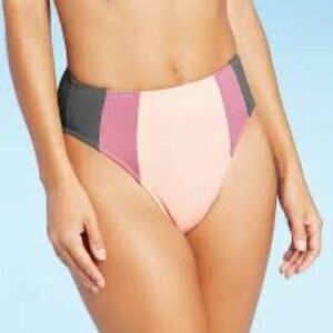 Xhilaration Colorblock High-Waisted Bikini Bottom